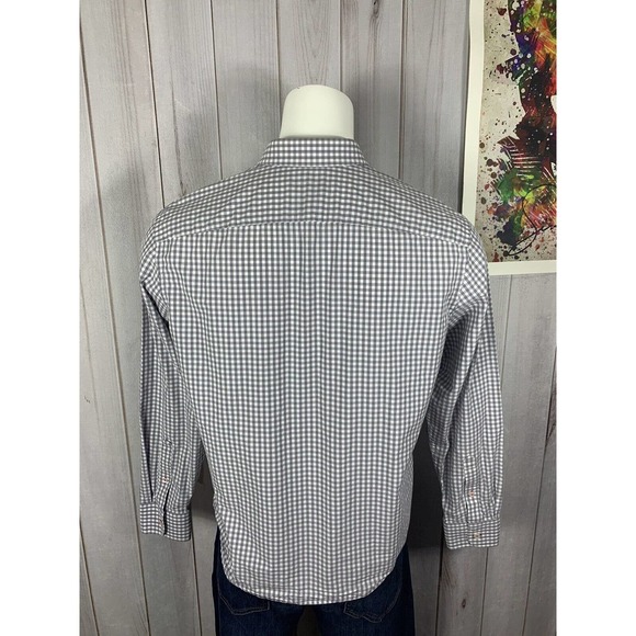 Untuckit Men’s Dress Shirt Long Sleeve Button Up Gray Check Size Large Cotton - Picture 7 of 12